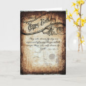 Poeのtouchを持つ誕生日カード カード (黄色い花)