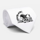 PoeはNevermoreスカル及び本をあさり歩きます ネクタイ (ロール)