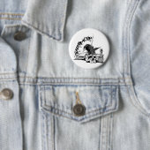 PoeはNevermoreスカル及び本をあさり歩きます 缶バッジ (インサイチュ)