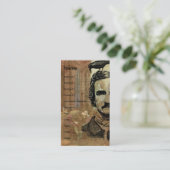 Poeコラージュ垂直 名刺 (スタンド正面)