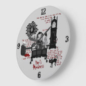 「Poe狂気」の(版2)時計 ラージ壁時計 (傾斜)