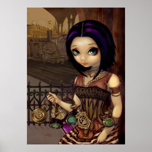 Poe – ゴシックスチームパンクビクトリアン – アートプリント ポスター (正面)