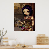 Poe – ゴシックスチームパンクビクトリアン – アートプリント ポスター (キッチン)