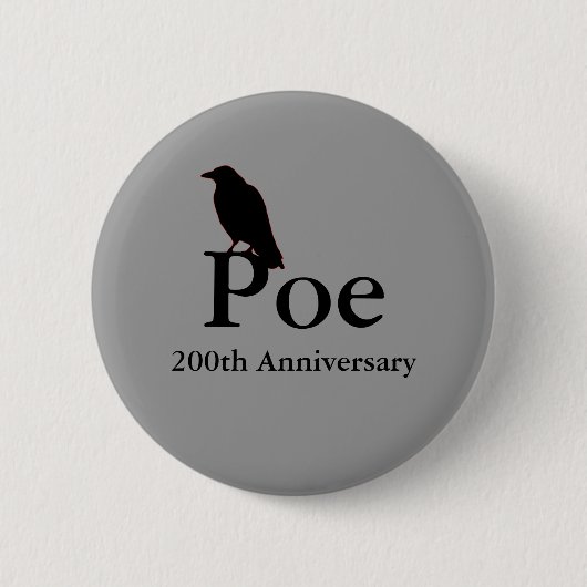Poe 200th記念日ボタン 缶バッジ (正面)