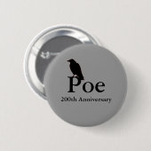 Poe 200th記念日ボタン 缶バッジ (正面&裏面)