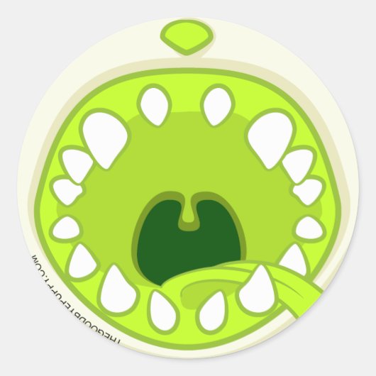 Poe ARF! 顔のステッカー ラウンドシール (正面)