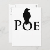 Poe Edgar Allan Poe und der Rabe ポストカード (正面/裏面)