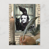 Poe Mixed Media Collage ポストカード (正面)
