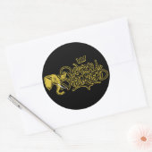 poedis_yellow ラウンドシール (封筒)