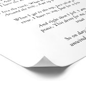 Poem about driving to find peace ポスター (角)