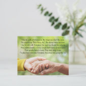 Poem Grandmother Grandma Grandchild Inspirational ポストカード (スタンド正面)