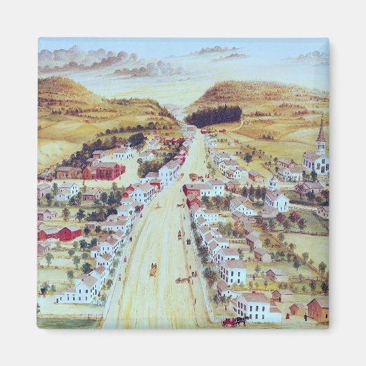 Poestenkill、ニューヨーク、C.1855 マグネット (正面)