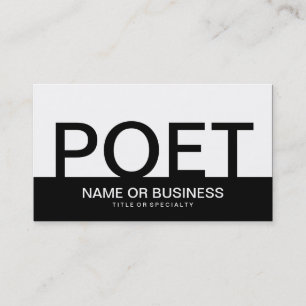 POET (カはっきりしたスタマイズ可能な色) 名刺