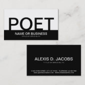 POET (カはっきりしたスタマイズ可能な色) 名刺 (正面/裏面)