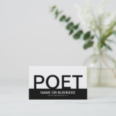 POET (カはっきりしたスタマイズ可能な色) 名刺 (スタンド正面)