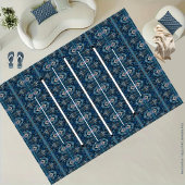 Poet Adiela Akooによるブルーストライプアクセントピロー アクセントクッション