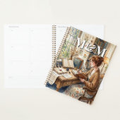 Poet Aesthetic, Monogram Watercolor Whimsical Gold プランナー手帳 (ディスプレー)