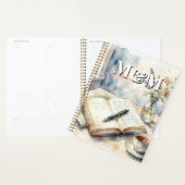 Poet Aesthetic, Monogram Watercolor Whimsical Gold プランナー手帳 (ディスプレー)