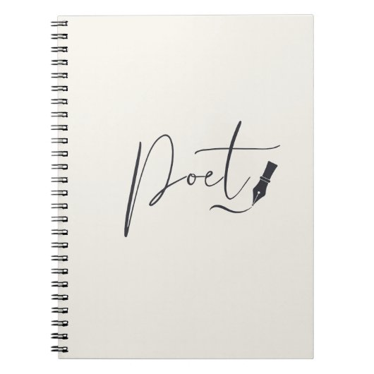 Poet Script Notebook – Minimalist Writing Journal ノートブック (正面)