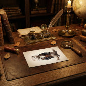 Poetcore Literary Weasel | Dark Academia ポストカード