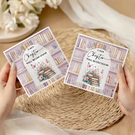 Poetcore New Chapter Girl Pink Book Baby Shower スタンダードランチョンナプキン