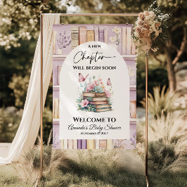 Poetcore New Chapter Pink Girl Book Baby Shower ポスター