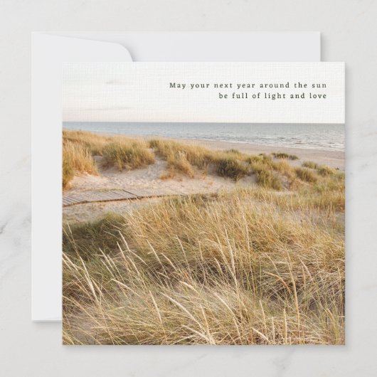 Poetic and soft  beach nature aesthetic, greeting カード (正面)