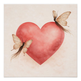 Poetic  Butterfly Form  -Heart Poster ポスター