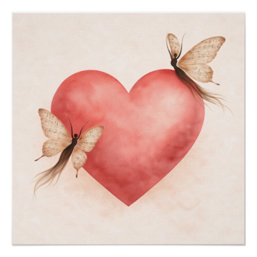 Poetic  Butterfly Form  -Heart Poster ポスター (正面)