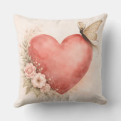 Poetic Butterfly Form - Heart Square Cushion クッション (裏面)