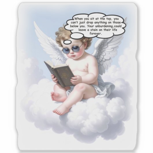 Poetic Cherub Wisdom Sticker シール (正面)