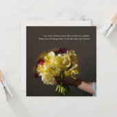 Poetic floral Thank You for Friendship カード (正面/裏面インサイチュ)