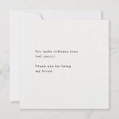 Poetic wood anemones Thank You for Friendship カード (裏面)