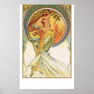 Poetry by Alphonse Mucha ポスター