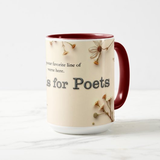 Poetry in Bloom Modern Botanical Poetry マグカップ (正面右)