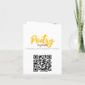 Poetry in Pointe | バレエ公演パフォーマンスのご案内 招待状 (裏面)