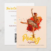 Poetry in Pointe | バレエ公演パフォーマンスのご案内 招待状 (正面/裏面)