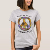 Poetry Is My Peaceful Place Floral T Shirt  Tシャツ (正面)