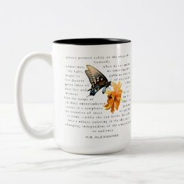 “Poetry Painted Softly” – Mug by H.G. Alexandre ツートーンマグカップ