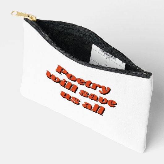 "Poetry will save us all" zippered pouch アクセサリーポーチ (見開き)