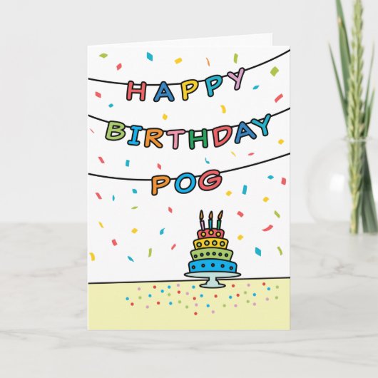 Pog誕生日カード カード (正面)