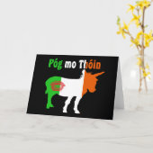 Pog Mo Thoin -アイルランドのユーモア カード (黄色い花)