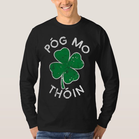 Pog Mo Thoin Lucky C St Patrick's Day Distress Tシャツ (正面)