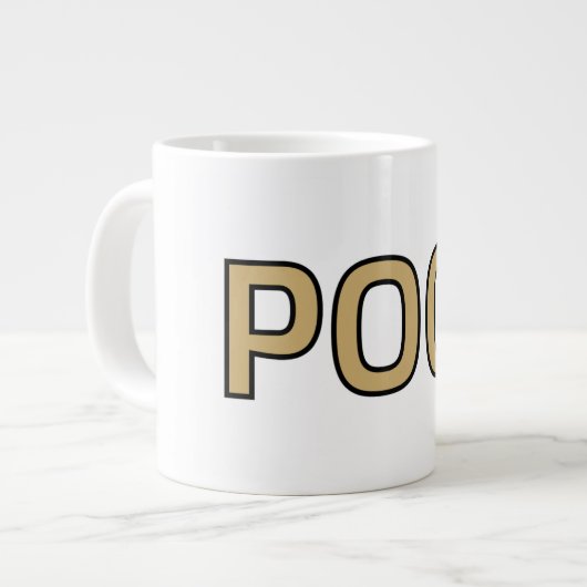 Pog! Text Mug - Luca Kaneshiro Fanart ジャンボコーヒーマグカップ (正面左)