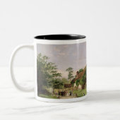 Poges教会をかき立てて下さい ツートーンマグカップ (左)