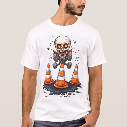 Pogo Bones � Crazy Skeleton on the Move Tシャツ (正面)