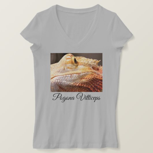 Pogona Vitteceps Tシャツひげドラゴンのペット Tシャツ (デザイン正面)