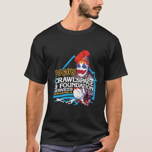 Pogo'S Crawlspace Foundation – 怖い連続殺人鬼 Tシャツ (正面)