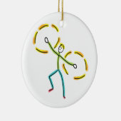 Poi Spinning Stickman セラミックオーナメント (右)