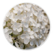 Poignée de porte, fleurs blanche セラミックノブ (正面)